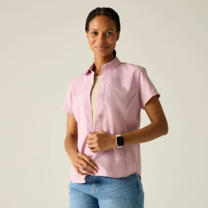 Regatta   Koszula damska z krótkim rękawem Travel Light przeciw insektom Różowy, Rozmiar: