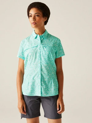 Regatta Koszula funkcyjna "Packaway" w kolorze turkusowym rozmiar: 36