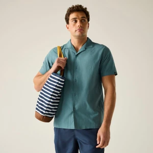 Regatta   Koszula męska z krótkim rękawem Hadlin Zielony, Rozmiar: