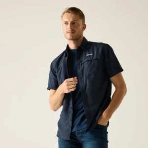 Regatta   Koszula męska z krótkim rękawem Mindano Niebieski, Rozmiar: