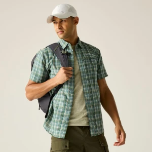 Regatta   Koszula męska z krótkim rękawem Mindano Niebieski, Rozmiar: