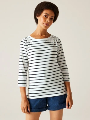 Regatta Koszulka "Baylette II" w kolorze biało-granatowym rozmiar: 34