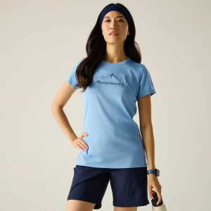 Regatta   Koszulka damska Fingal Slogan Niebieski, Rozmiar: