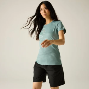 Regatta   Koszulka damska Fingal Slogan Zielony, Rozmiar: