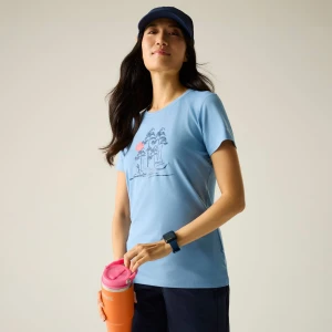 Regatta   Koszulka damska Fingal Stretch Niebieski, Rozmiar: