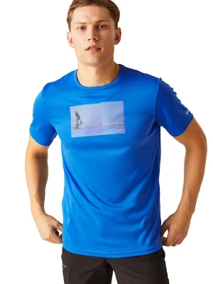 Regatta Koszulka funkcyjna "Fingal Slogan III" w kolorze niebieskim rozmiar: XXL