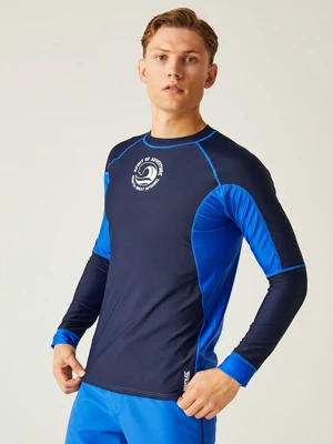 Regatta Koszulka kąpielowa "Rash" w kolorze granatowo-niebieskim rozmiar: XL