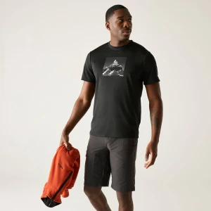 Regatta   Koszulka męska Fingal Graphic Czarny, Rozmiar: