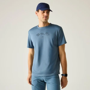 Regatta   Koszulka męska Fingal Graphic Niebieski, Rozmiar: