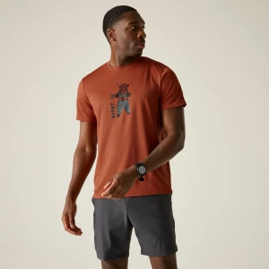 Regatta   Koszulka męska Fingal Slogan Czerwony, Rozmiar: