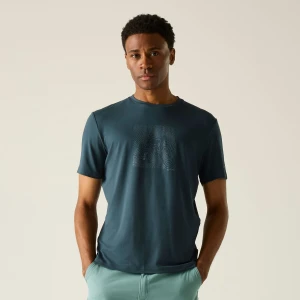 Regatta   Koszulka męska Fingal Stretch Graphic Niebieski, Rozmiar: