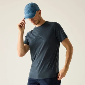 Regatta   Koszulka męska merino Escade Niebieski, Rozmiar: