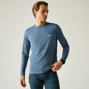 Regatta   Koszulka męska z długim rękawem Mindo przeciw insektom Niebieski, Rozmiar: