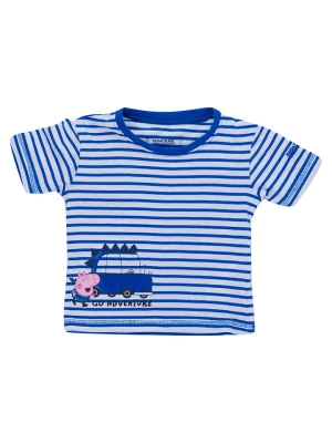Regatta Koszulka "Peppa Stripe Tee" w kolorze biało-niebieskim rozmiar: 110