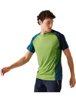 Regatta Koszulka sportowa "Corballis" w kolorze granatowo-zielonym rozmiar: L