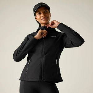 Regatta   Kurtka damska softshell przeciwdeszczowy z kapturem Arec III Czarny, Rozmiar: