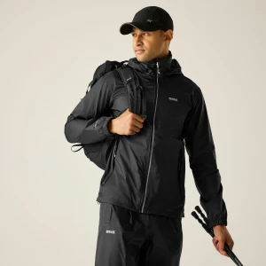 Regatta   Kurtka męska przeciwdeszczowa Lyle IV Czarny, Rozmiar: