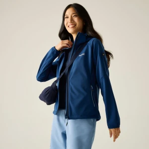 Regatta   Kurtka softshell damska przeciwdeszczowa Bourda Niebieski, Rozmiar: