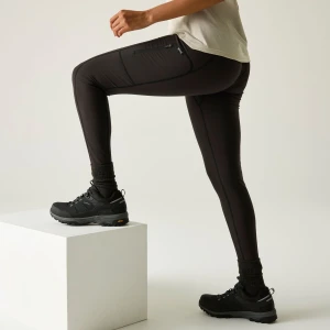 Regatta   Legginsy damskie trekkingowe Monira Czarny, Rozmiar: