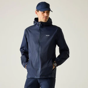 Regatta   Kurtka przeciwdeszczowa męska wiosenna kieszonkowa Pack It III Niebieski, Rozmiar: