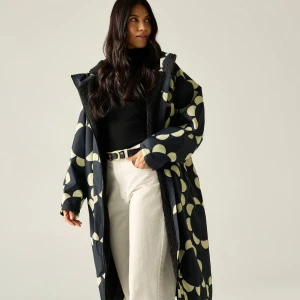 Regatta Orla Kiely Płaszcz do przebierania damski wodoodporny Changing Robe Czarny