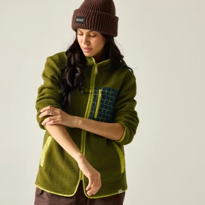 Regatta Orla Kiely Polar damski rozsuwany Printed Borg Zielony
