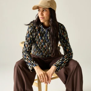 Regatta Orla Kiely Polar damski z suwakiem 1 / 2 Printed Niebieski