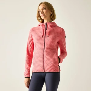 Regatta   Polar damski z kapturem Ellula Różowy, Rozmiar: