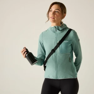 Regatta   Polar damski z kapturem Kemilia Zielony, Rozmiar: