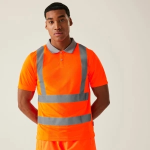 Regatta Professional   Men's Hi-Vis Pro Contract Polo Pomarańczowy, Rozmiar: