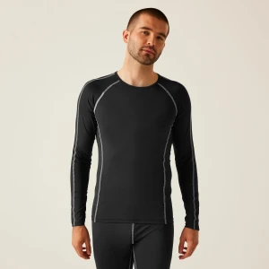 Regatta Professional  Męska koszulka termoaktywna z długim rękawem  Czarny, Rozmiar: