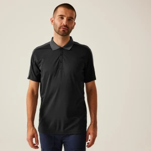 Regatta Professional Regatta Professional Męska koszulka polo Contrast Czarny, Rozmiar: