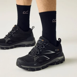 Regatta Regatta Buty męskie trekkingowe niskie z membraną Holcombe Low III Czarny, Rozmiar: