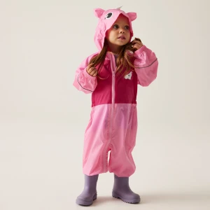 Regatta Regatta Kombinezon dziecięcy przeciwdeszczowy Charco Różowy, Rozmiar:
