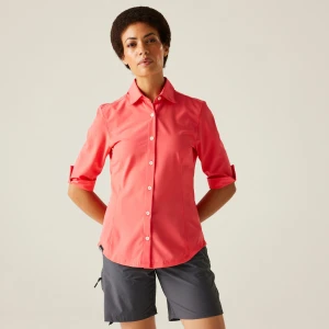 Regatta Regatta Koszula damska lekka Kinnis przeciw insektom Różowy, Rozmiar: