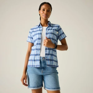 Regatta Regatta Koszula damska z krótkim rękawem Begarno Niebieski, Rozmiar: