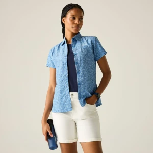 Regatta Regatta Koszula damska z krótkim rękawem Mindano VIII Niebieski, Rozmiar: