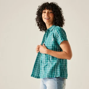 Regatta Regatta Koszula damska z krótkim rękawem Mindano VIII Zielony, Rozmiar: