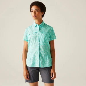 Regatta Regatta Koszula damska z krótkim rękawem Travel Packaway przeciw insektom Niebieski, Rozmiar: