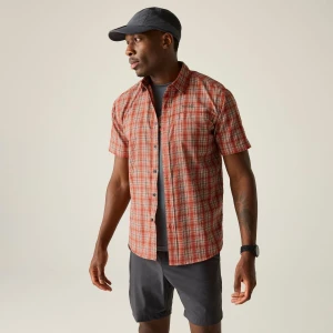 Regatta Regatta Koszula męska z krótkim rękawem Begarno Czerwony, Rozmiar: