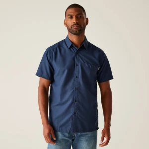 Regatta Regatta Koszula męska z krótkim rękawem Mindano IX Niebieski, Rozmiar: