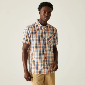 Regatta Regatta Koszula męska z krótkim rękawem Mindano VIII Niebieski, Rozmiar: