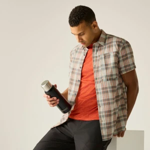 Regatta Regatta Koszula męska z krótkim rękawem Travel Light przeciw insektom Beżowe, Rozmiar: