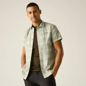 Regatta Regatta Koszula męska z krótkim rękawem Travel Light przeciw insektom Zielony, Rozmiar: