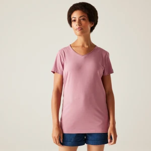 Regatta Regatta Koszulka damska Elkie V-Neck Różowy, Rozmiar: