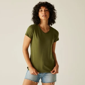 Regatta Regatta Koszulka damska Elkie V-Neck Zielony, Rozmiar: