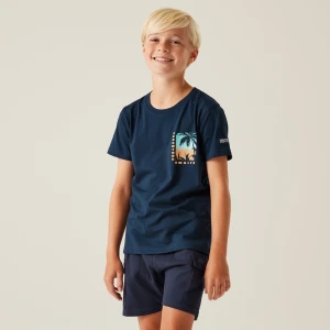 Regatta Regatta Koszulka dziecięca Bosley VIII Niebieski, Rozmiar: