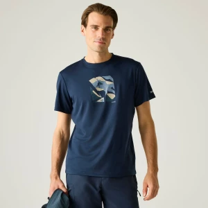 Regatta Regatta Koszulka męska Fingal Graphic Niebieski, Rozmiar: