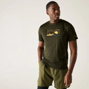 Regatta Regatta Koszulka męska Fingal Graphic Zielony, Rozmiar: