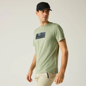 Regatta Regatta Koszulka męska Fingal Slogan Zielony, Rozmiar: